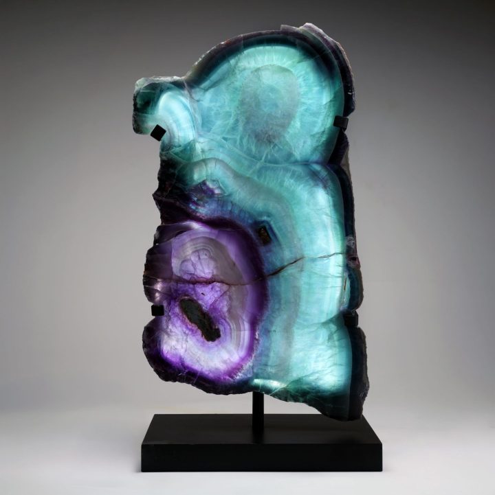 Mexican Fluorite Lamp | One of a Kind Natural Crystal Luxury Decor