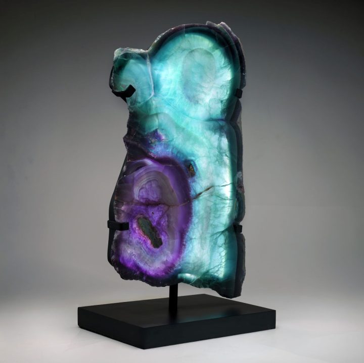 Mexican Fluorite Lamp | One of a Kind Natural Crystal Luxury Decor